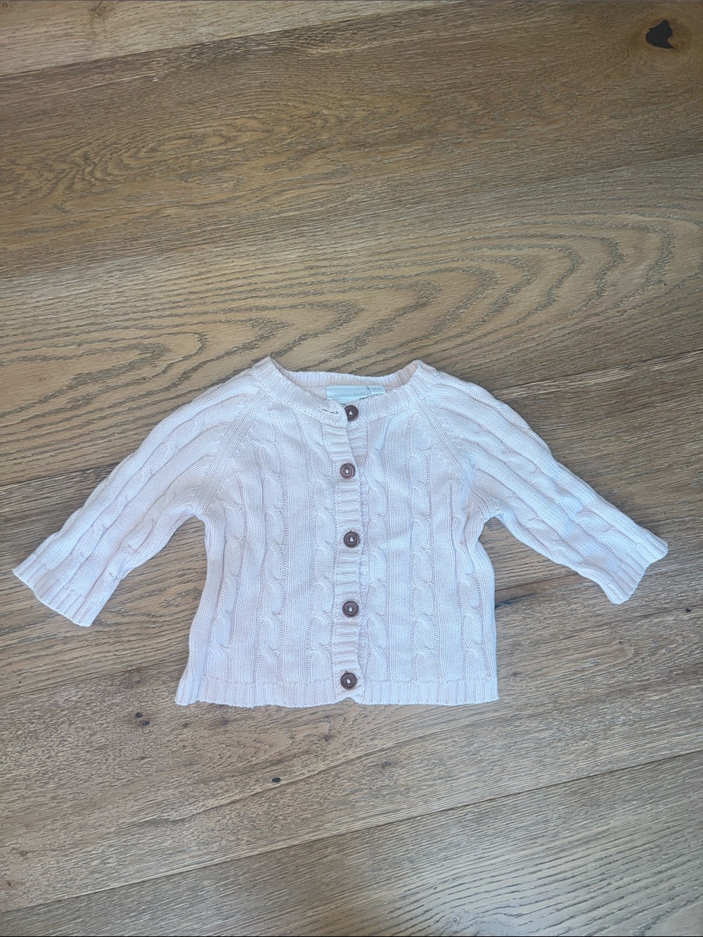 Girls' Cable-Knit Button-Front Cardigan in Cream